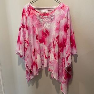 Allison Daley Poncho Style Pink Top - PL